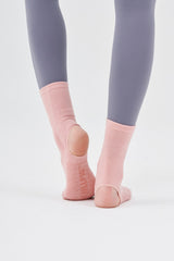 Open-Toe Ankle Yoga Socks - Flamingo Pink