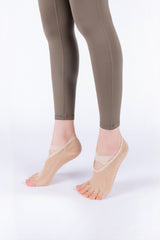 Cross Yoga Socks - Light Beige