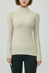Soft Warm High-Neck Top - Navy