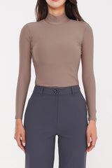 Soft Warm High-Neck Top - Navy