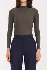 Soft Warm High-Neck Top - Navy